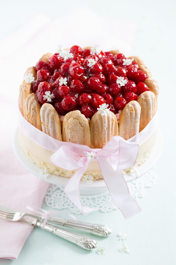 „Himbeer-Charlotte mit englischer Creme!“