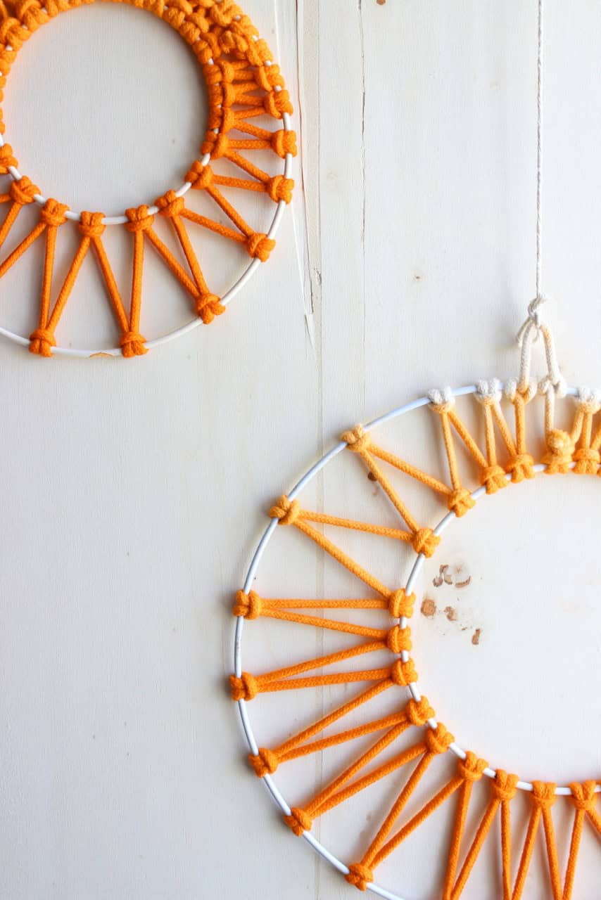 DIY – Macramee Monde in Ombré Färbung