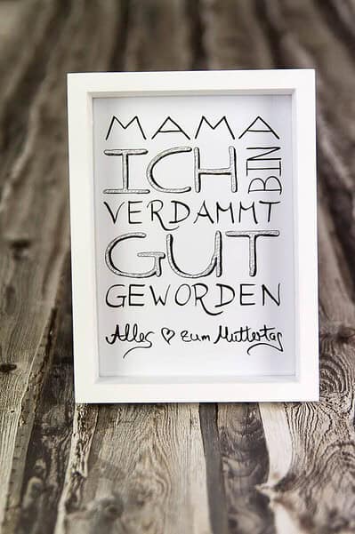 Muttertagsgeschenk -  sag's mit einem Handlettering