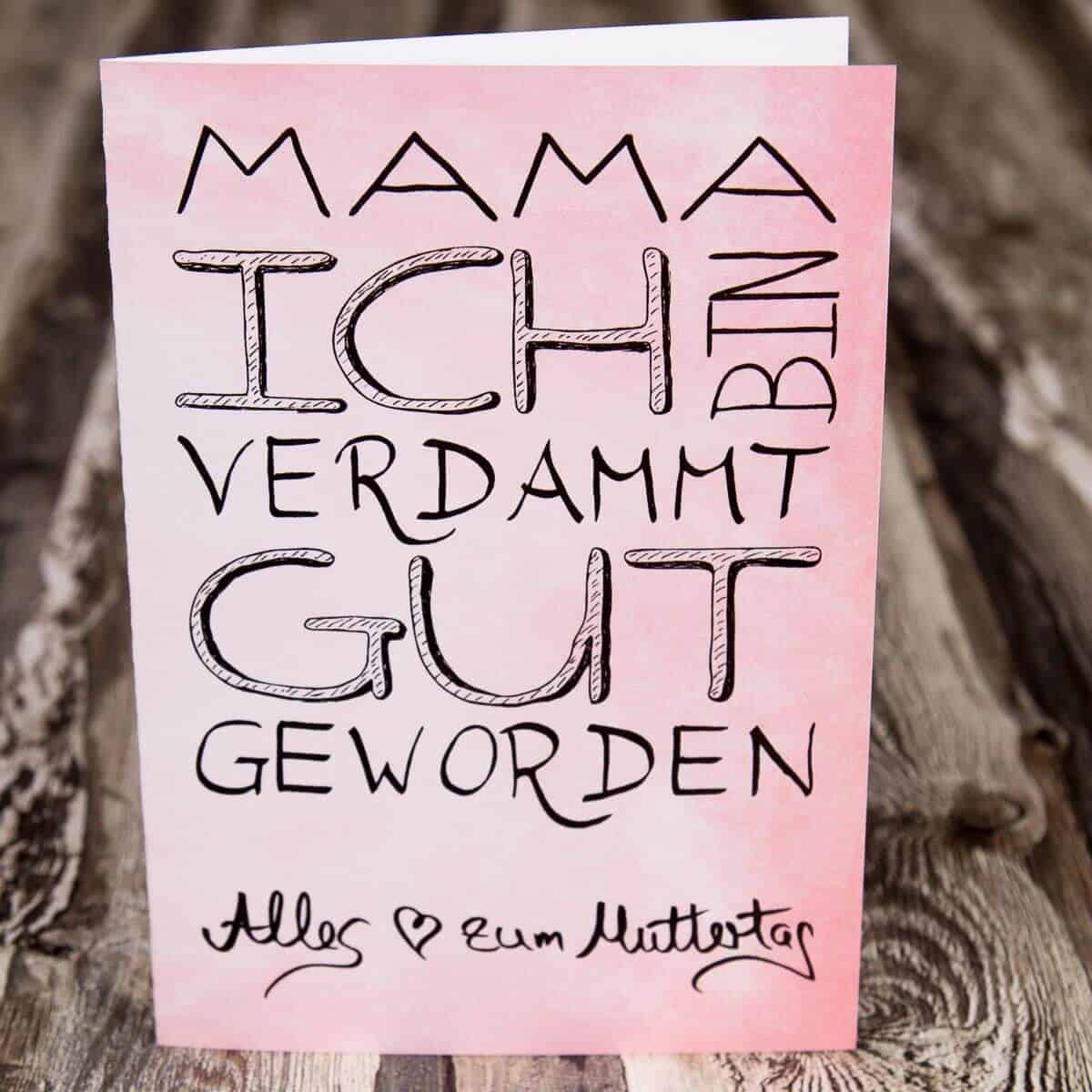 Muttertagsgeschenk –  sag’s mit einem Handlettering