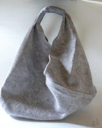 Origami Einkaufstasche aus einer Umzugsdecke