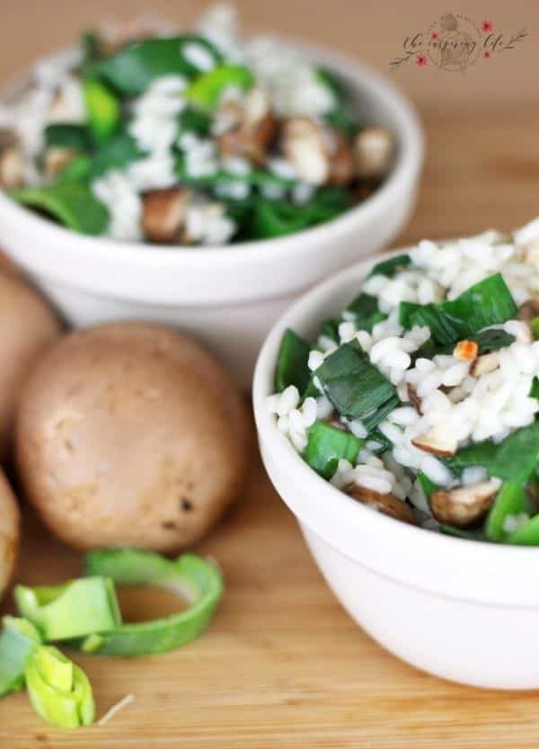 Risotto mit Lauch und Champignons