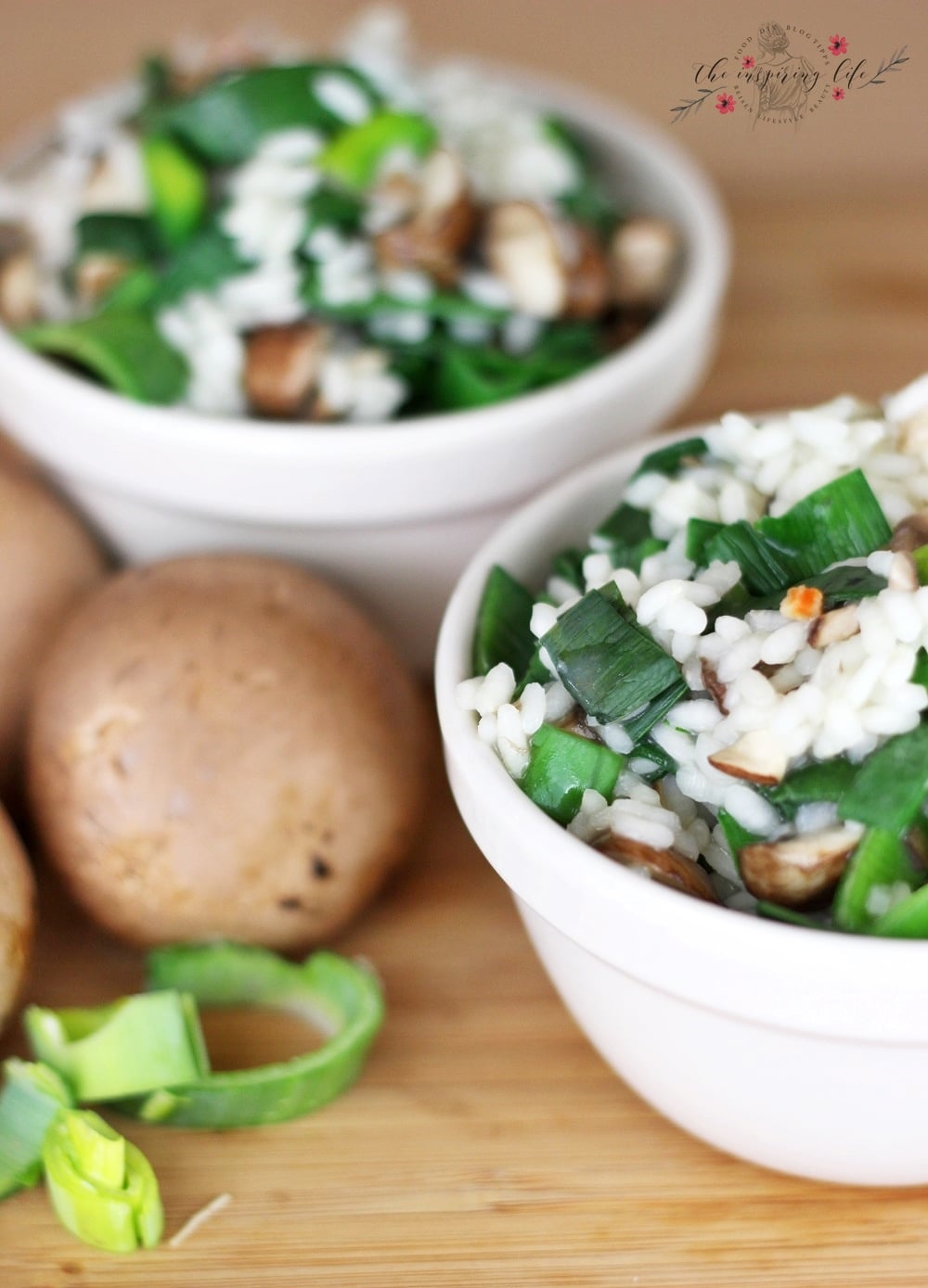 Risotto mit Lauch und Champignons