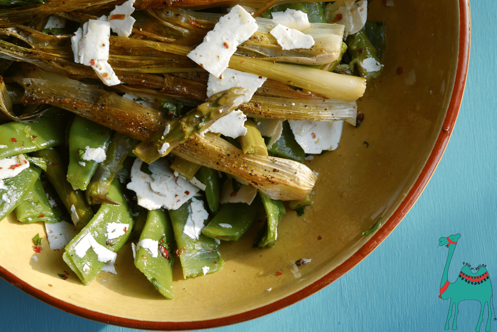 Spargelsalat mit gegrillten Frühlingszwiebeln