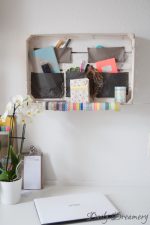 DIY-Wandutensilo aus einer Obstkiste