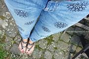 Jeans bestempeln