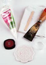 Spitzenornament aus Modelliermasse WeCream