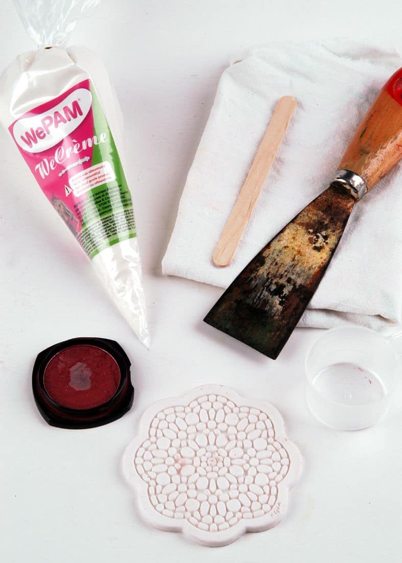 Spitzenornament aus Modelliermasse WeCream