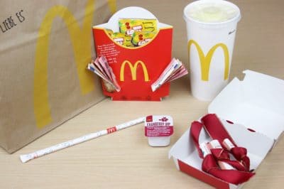 Geldgeschenk in McDonalds Verpackung