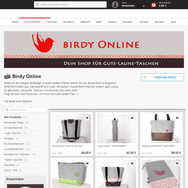 birdy-online - die Gute-Laune-Taschen mit dem Birdy birdy-online - die Gute-Laune-Taschen mit dem Birdy