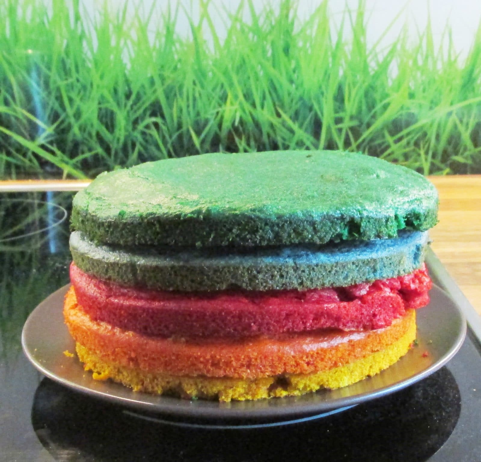 Regenbogentorte für Kinder (ohne Zucker)