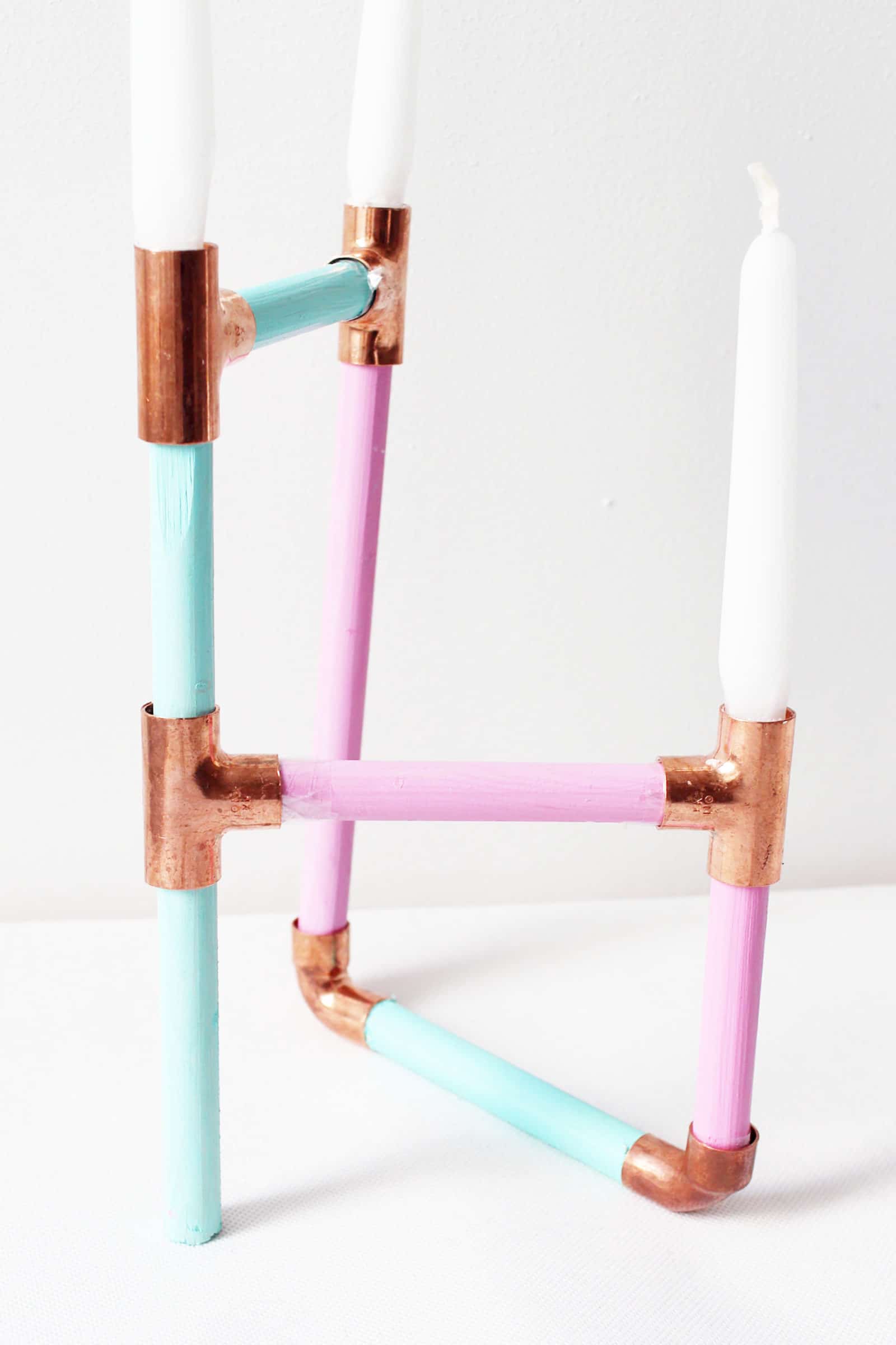 DIY Kerzenständer aus Kupfer