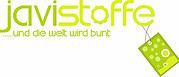 Javistoffe Logo mit grünem Tag, symbolisiert kreative Handwerkskunst und bunte Welt der Handarbeit, passend für die Webseite Handmadekultur.de.