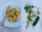 Reisnudelsalat mit Pfirsich, Erdnüssen und Kokosmilchdressing