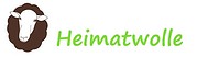 Logo von Heimatwolle mit Schafssymbol und grüner Schrift, repräsentiert nachhaltige, handgemachte Textilien und Wollprodukte für umweltbewusste Verbraucher.