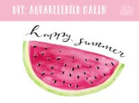 Malen mit Aquarell - sommerliche Wassermelone
