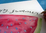 Malen mit Aquarell – sommerliche Wassermelone