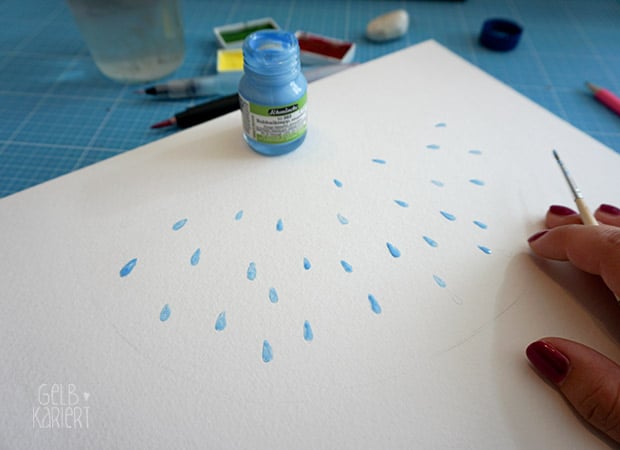 Malen mit Aquarell – sommerliche Wassermelone