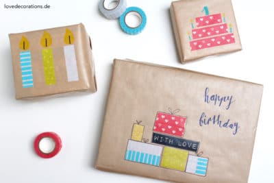 DIY Geschenkverpackung mit Washi Tape