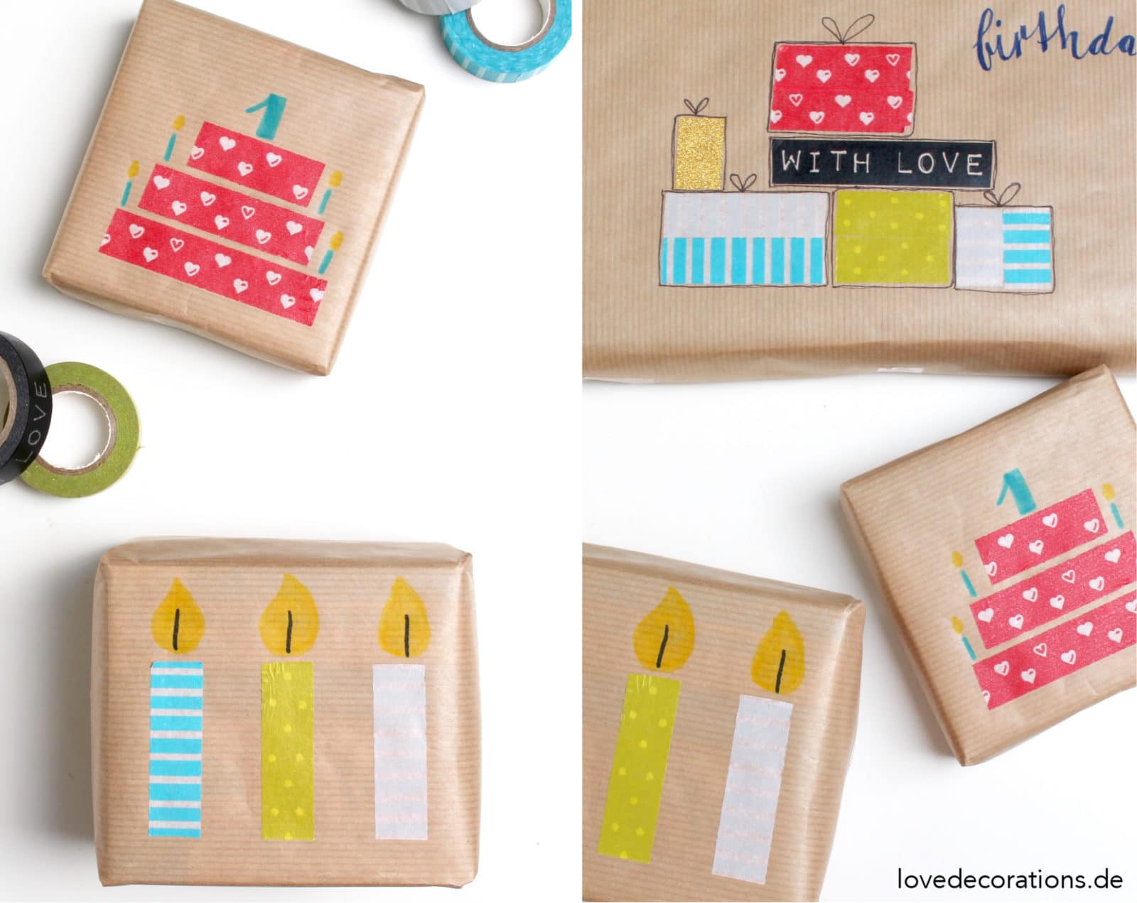 DIY Geschenkverpackung mit Washi Tape