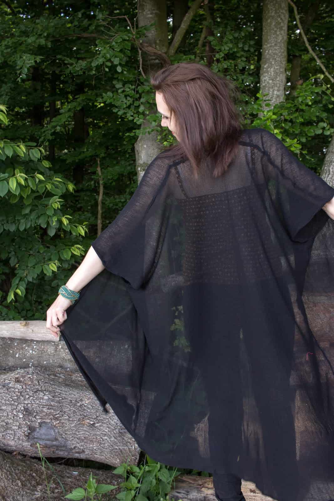 Kimono aus Strickstoff