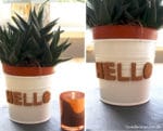 DIY Kork Buchstaben für Blumentöpfe