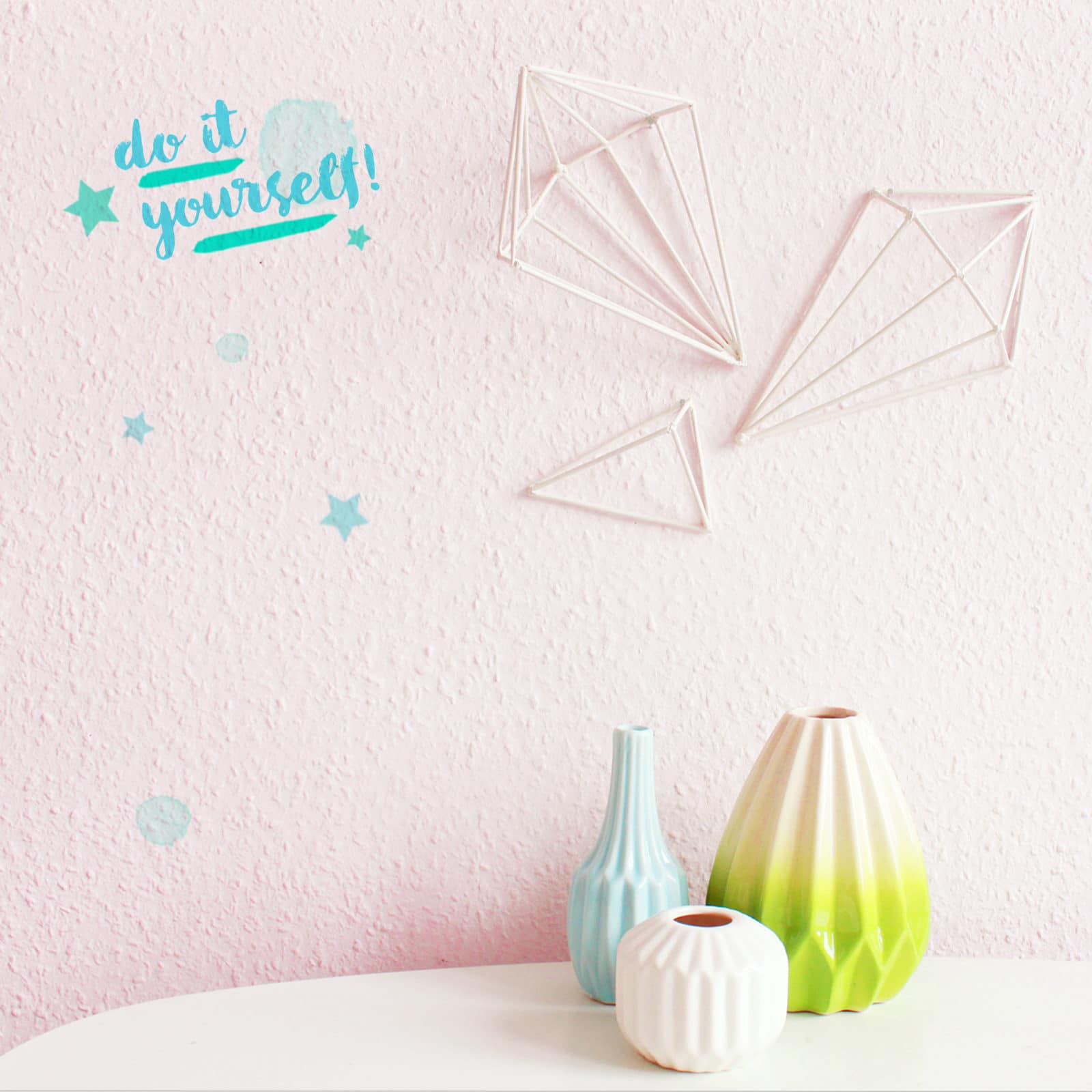 DIY GEOMETRIC WALL ART / WANDOBJEKTE BASTELN
