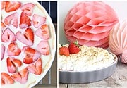 {lecker: } Erdbeertarte mit Baiser und Eierguß
