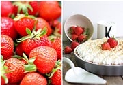 {lecker: } Erdbeertarte mit Baiser und Eierguß