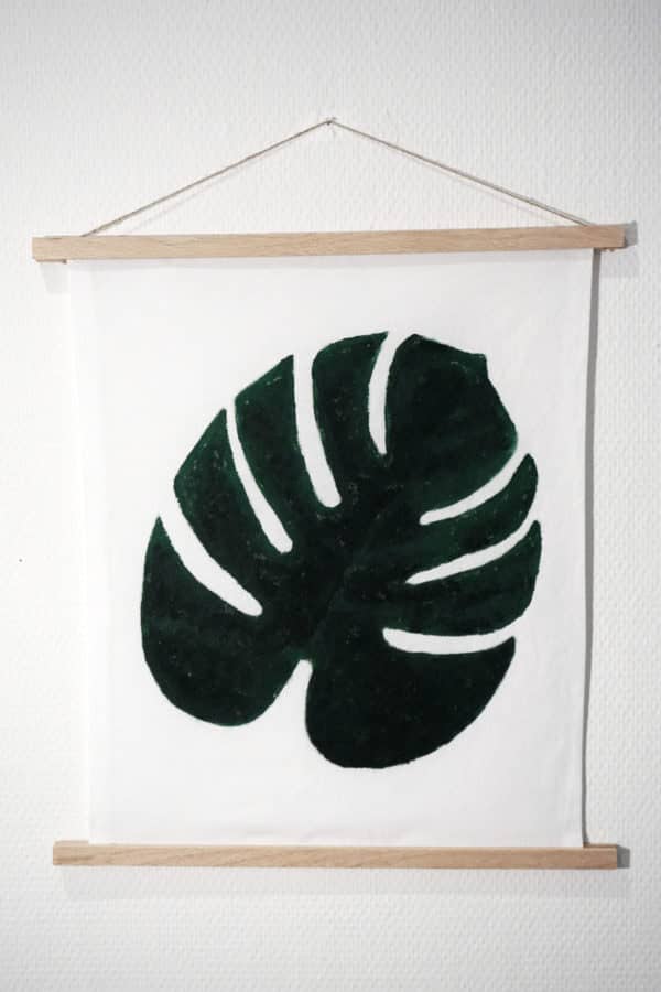 DIY Monstera-Print im Wandkarten-Look