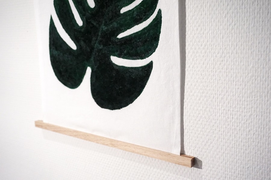 DIY Monstera-Print im Wandkarten-Look