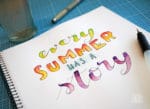 Handlettering mit Fineliner und Wasserfarbe malen