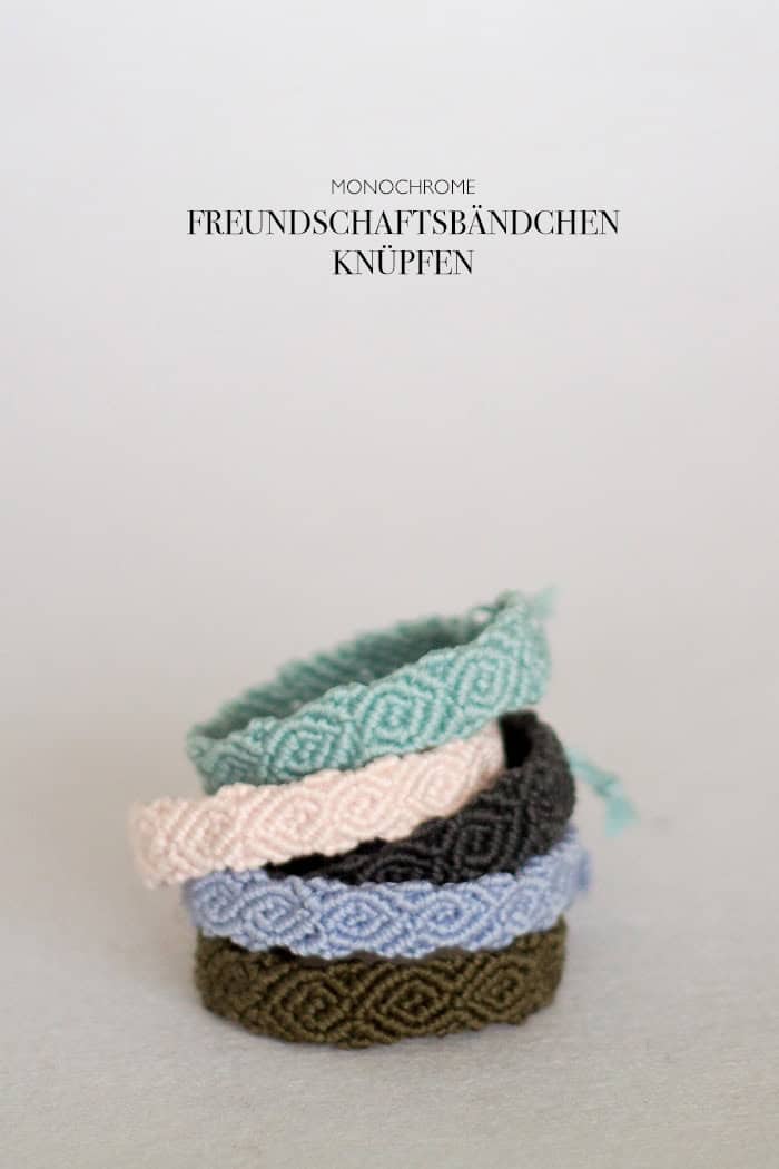 Monochrome Freundschaftsbändchen knüpfen