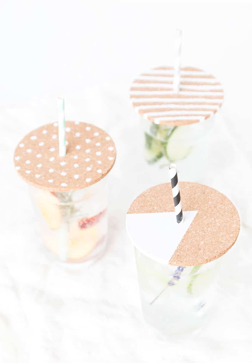 DIY Glasdeckel aus Kork