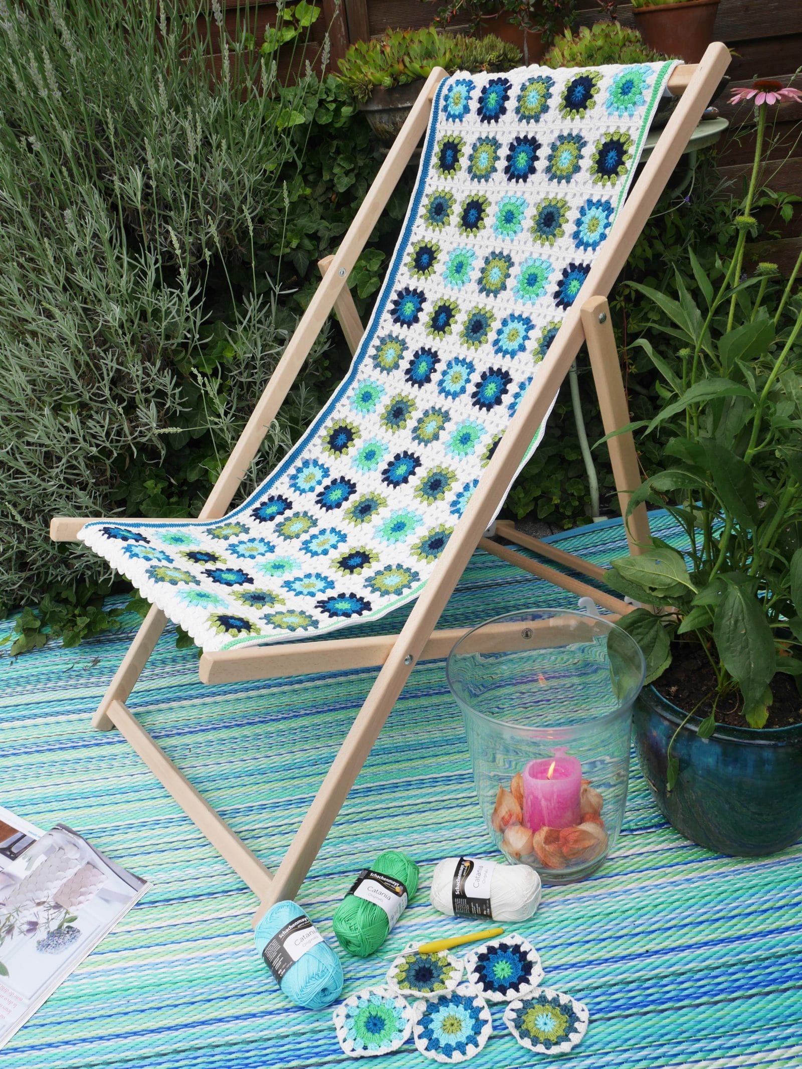 coole Granny Squares – Strandliege