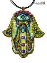 Hamsa Kette – grün