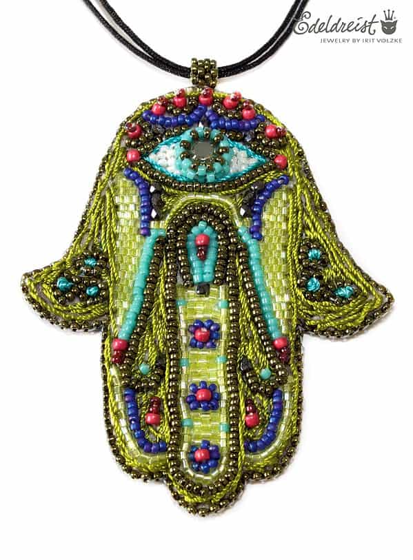 Hamsa Kette – grün