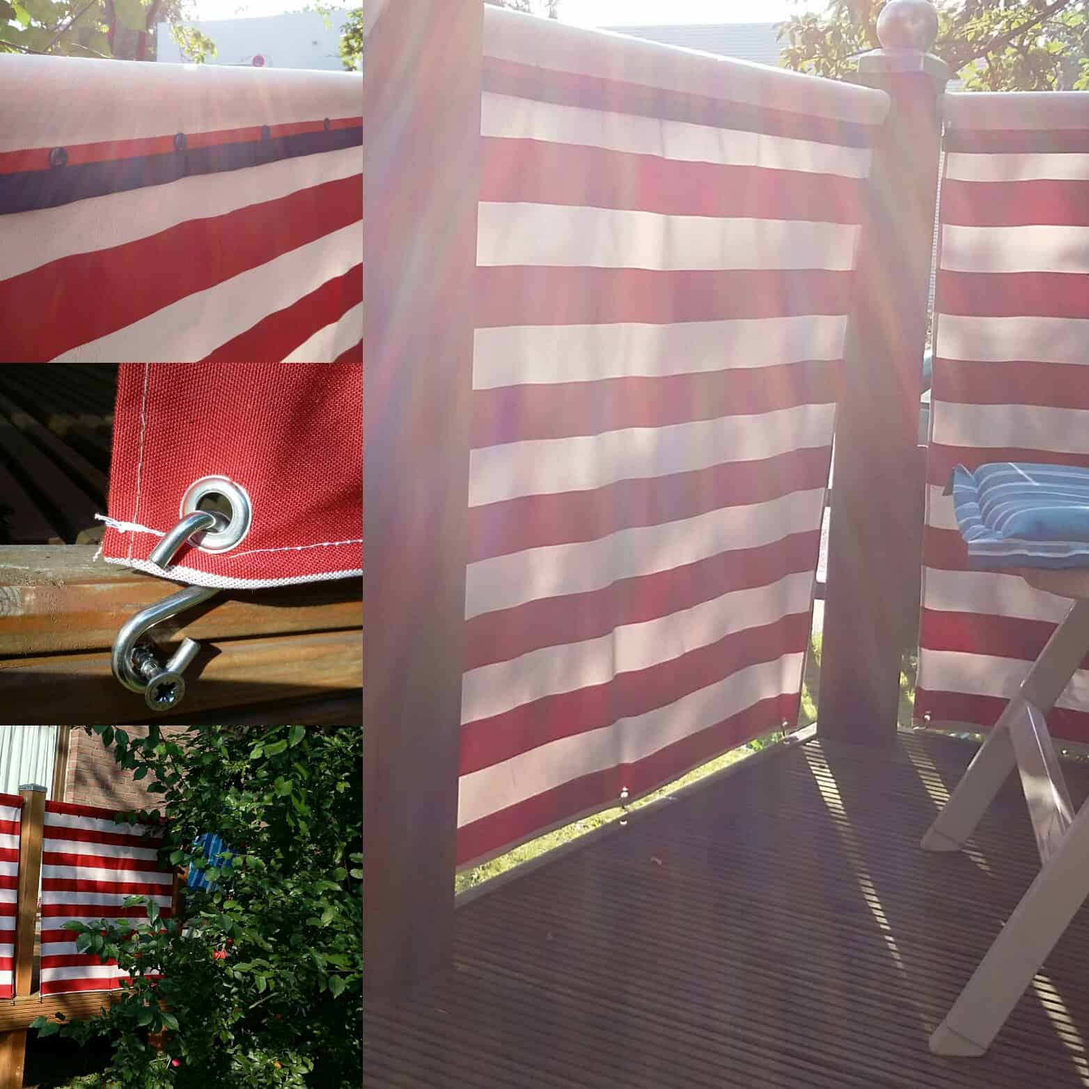 DIY Balkonsichtschutz aus Markiesenstoff