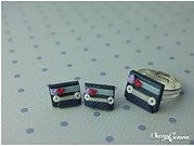 Retro Kassette als Schmuck | FIMO polymerclay miniature art