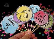 Printable – Muffin Topper mit Handlettering