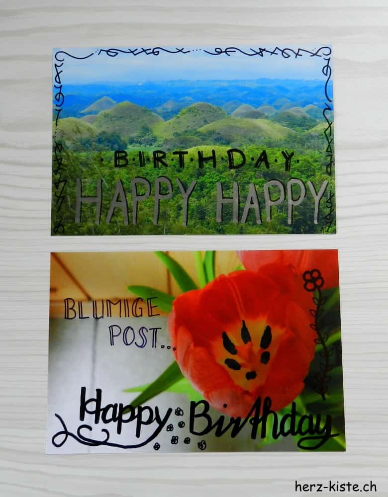 Postkarten aus Ferienfotos