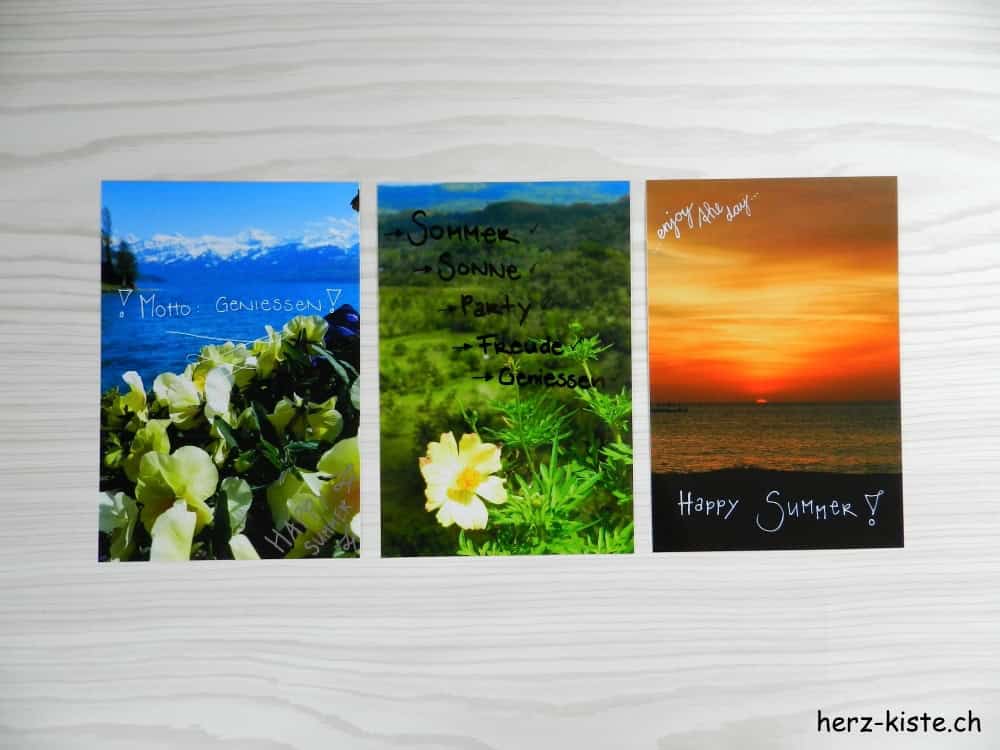 Postkarten aus Ferienfotos