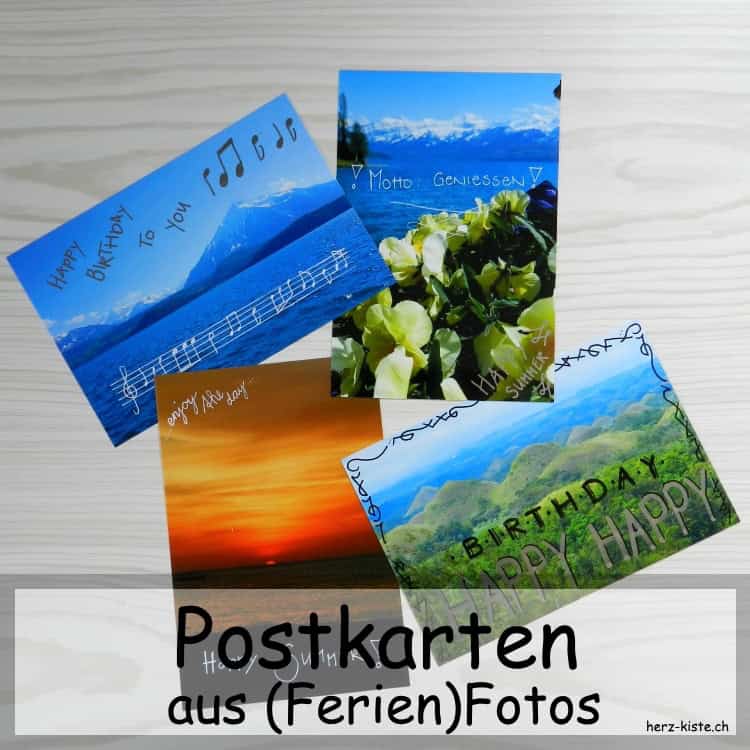 Postkarten aus Ferienfotos