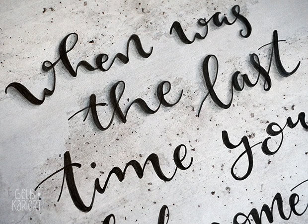 Schatten mit Polychromos malen für dein Handlettering