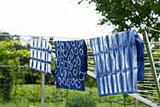 Shibori inspirierte Tischwäsche