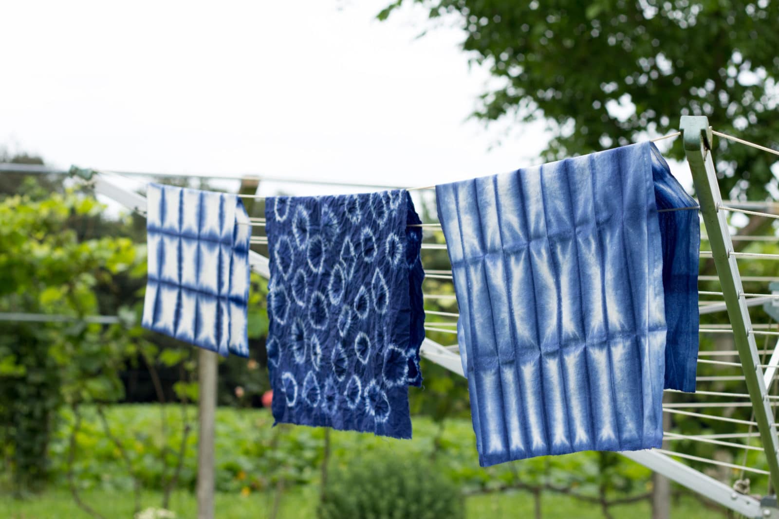 Shibori inspirierte Tischwäsche