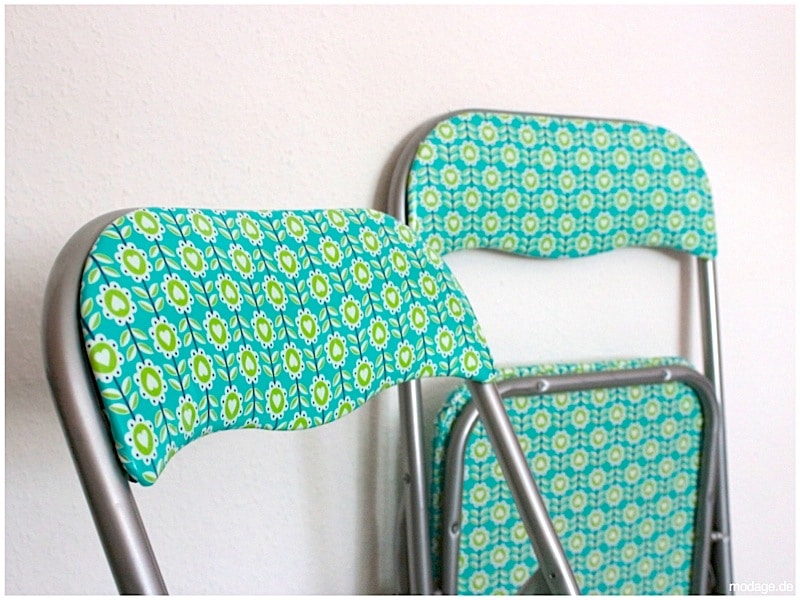 Upcycling: Klappstuhlpolster beziehen