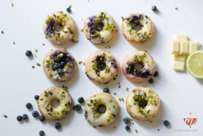 Blueberry Donuts aus dem Backofen [Mohntage]