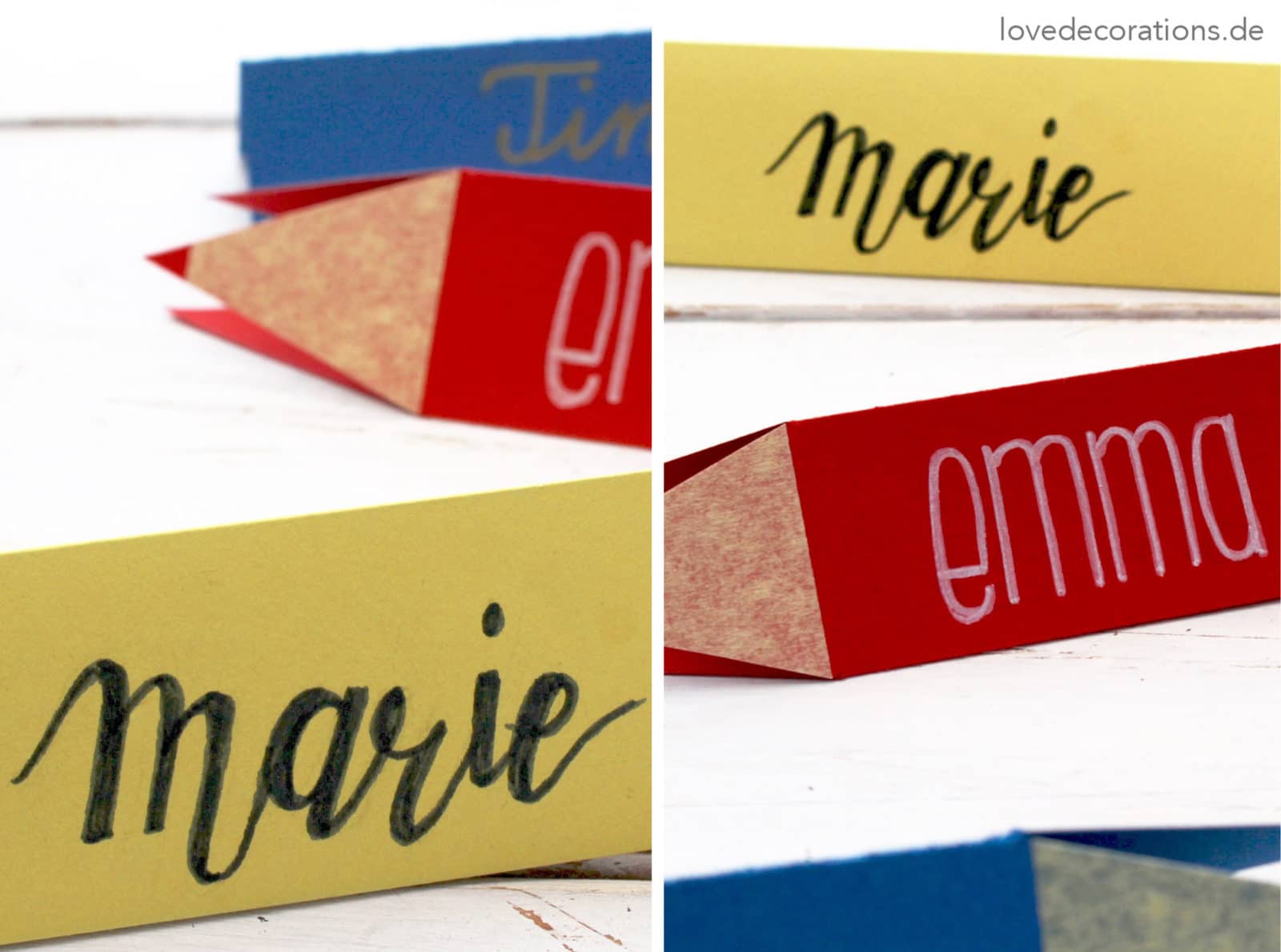 DIY Namensschild in Stiftform