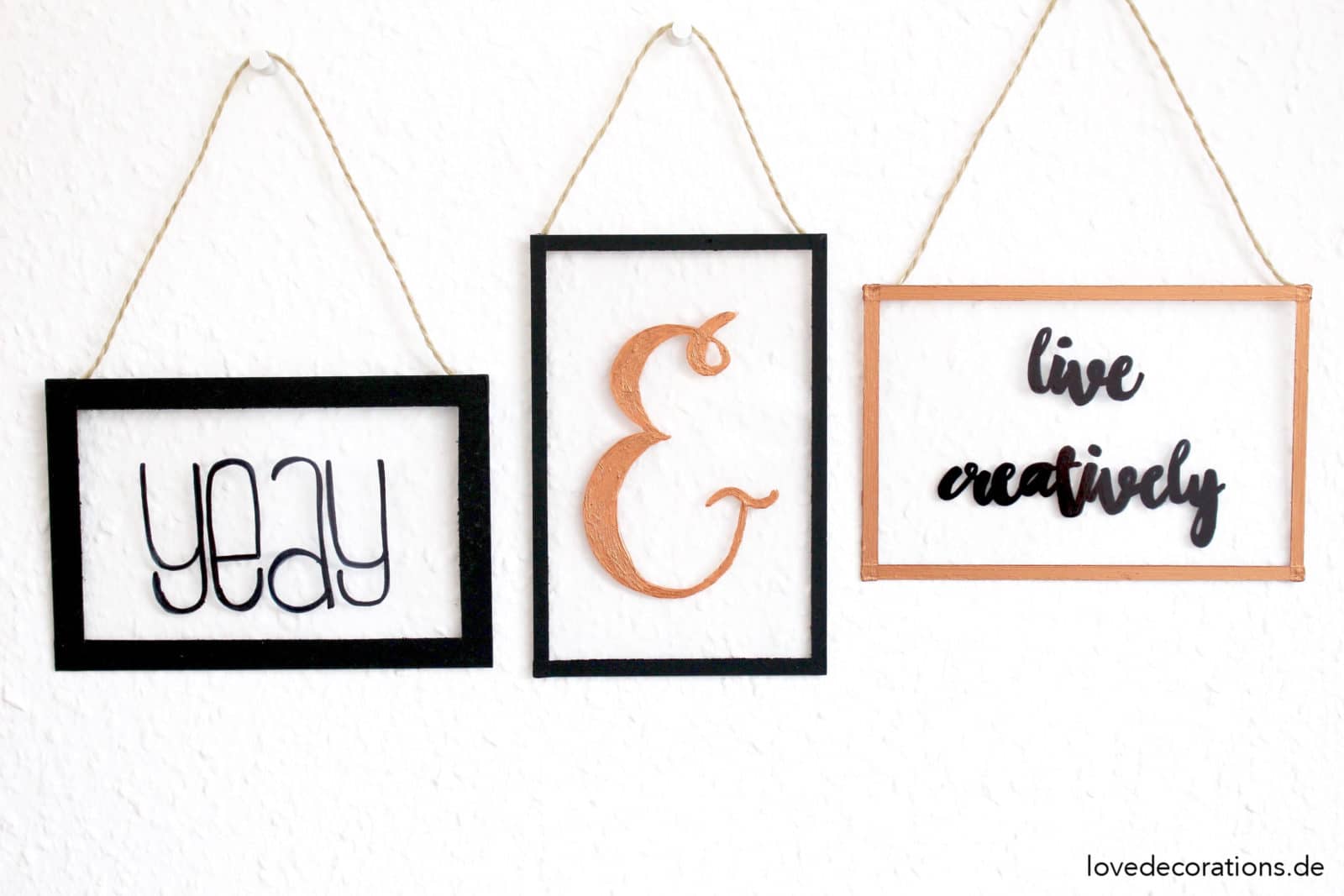 DIY Wanddeko mit Handlettering